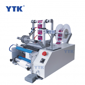 YTK-190 semiautomatic double sides round bottle sticker labeling machine